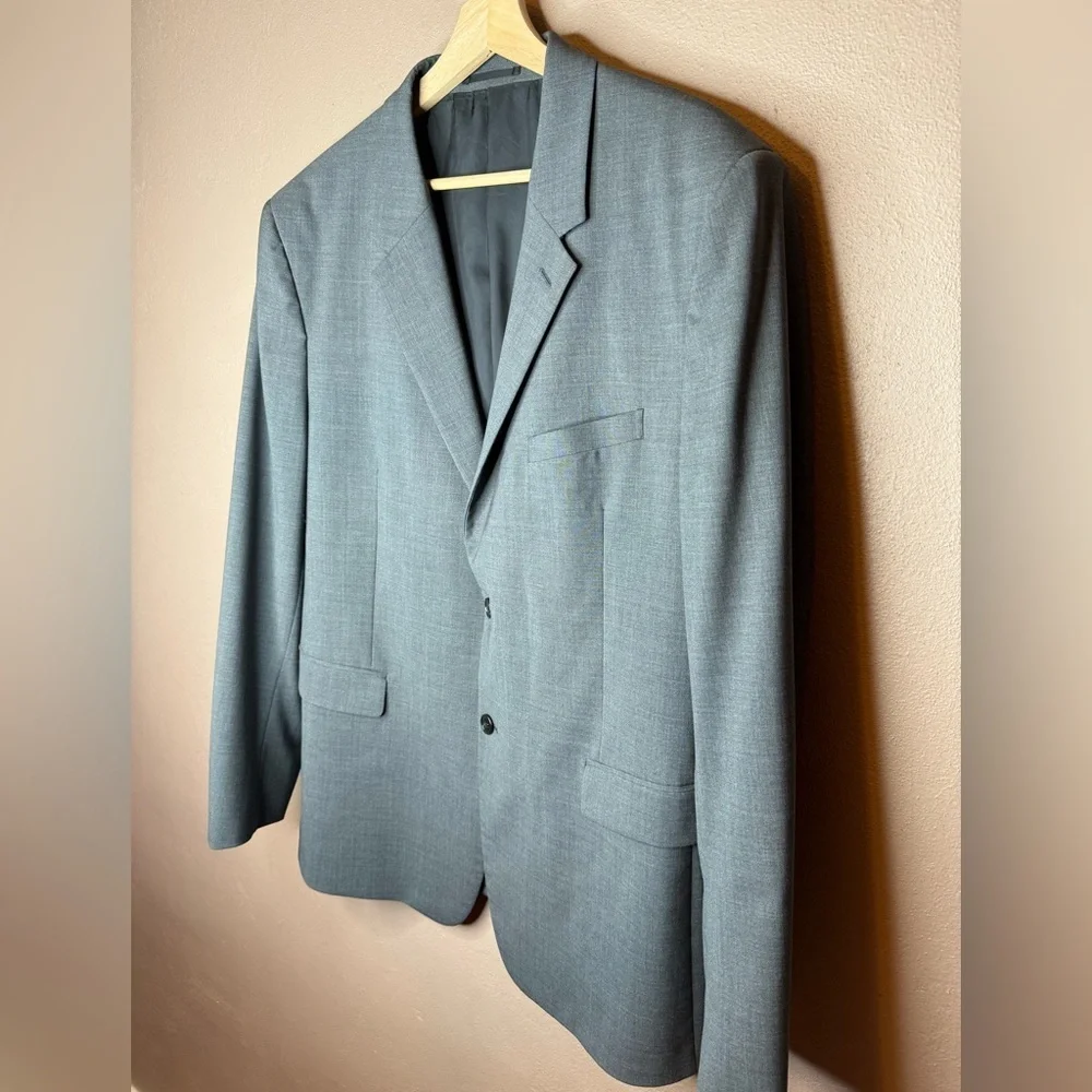 Theory Men's Chambers Blazer Suit Coat in Stretch Wool Medium Charcoal Size 46R